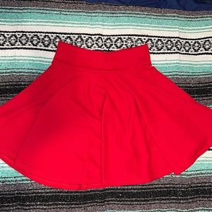 Cute red skater skirt